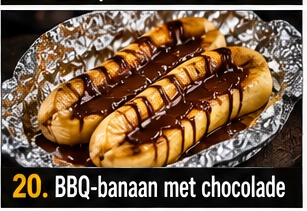 BBQ-banaan met chocolade