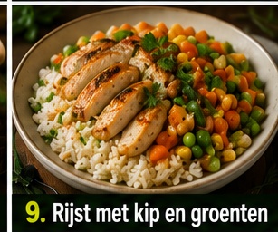 Rijst met kip en groenten