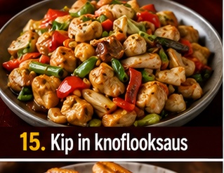 Kip in knoflooksaus