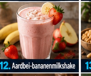 Aardbei-bananenmilkshake