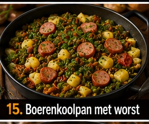 Boerenkoolpan met worst