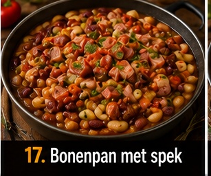 Bonenpan met spek