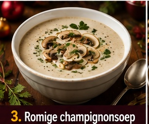 Romige champignonsoep