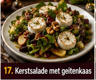 Kerstsalade met geitenkaas