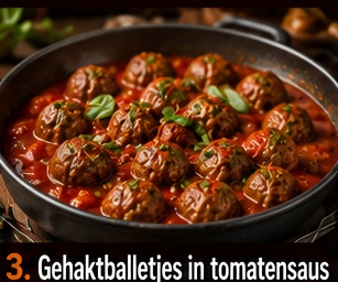 Gehaktballetjes in tomatensaus