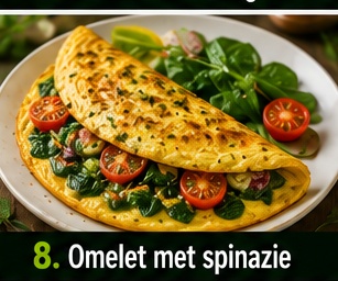 Omelet met spinazie