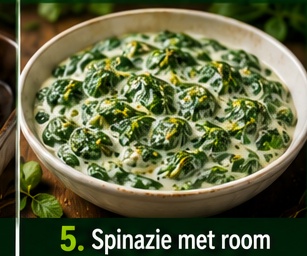 Spinazie met room