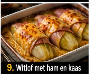 Witlof met ham en kaas