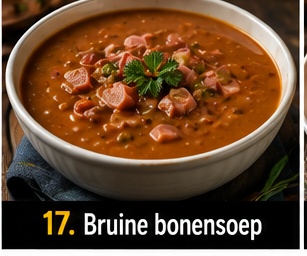 Bruine bonensoep