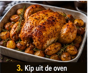 Kip uit de oven