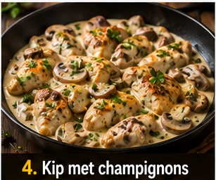 Kip met champignons