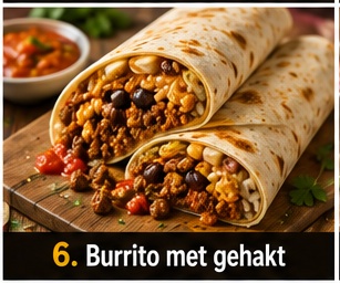 Burrito met gehakt