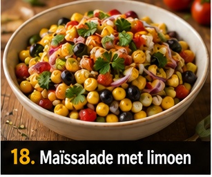 Maïssalade met limoen