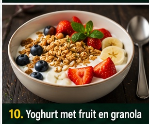 Yoghurt met fruit en granola