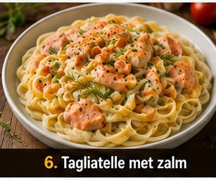 Tagliatelle met zalm