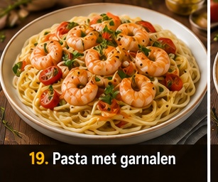 Pasta met garnalen
