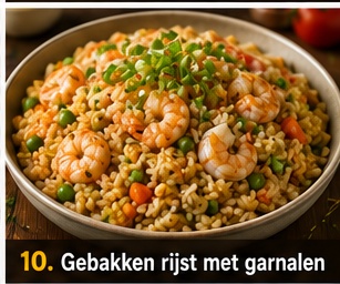 Gebakken rijst met garnalen