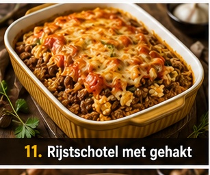 Rijstschotel met gehakt