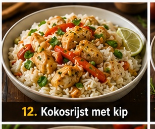 Kokosrijst met kip