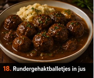 Rundergehaktballetjes in jus