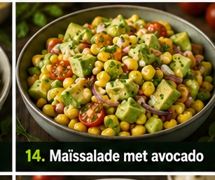 Maïssalade met avocado