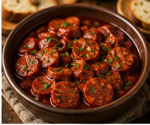 Chorizo in rode wijn