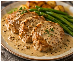 Varkenshaas met honing-mosterd