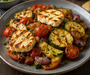 Halloumi met groenten