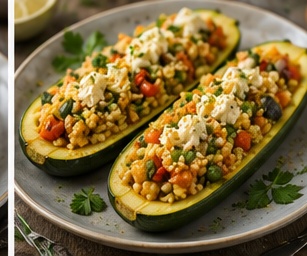 Gevulde courgette met couscous