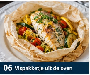Vispakketje uit de oven