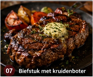 Biefstuk met kruidenboter