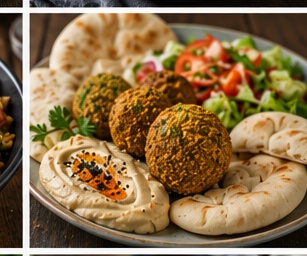 Falafel met pita